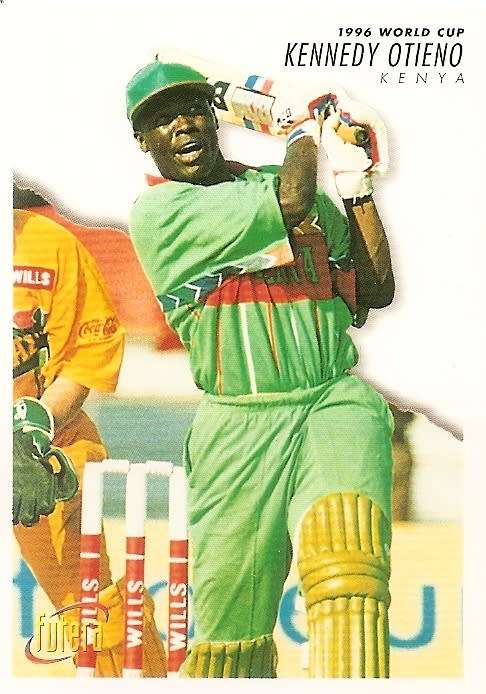 KENNEDY OTIENO (Kenya) - 1996 FUTERA CRICKET WORLD CUP COLLECTION - BASE TRADING CARD 39