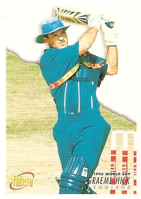GRAEME HICK (England) - 1996 FUTERA CRICKET WORLD CUP COLLECTION - BASE TRADING CARD 42