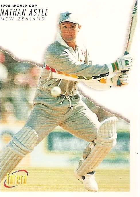 NATHAN ASTLE (New Zealand) - 1996 FUTERA CRICKET WORLD CUP COLLECTION - BASE TRADING CARD 3