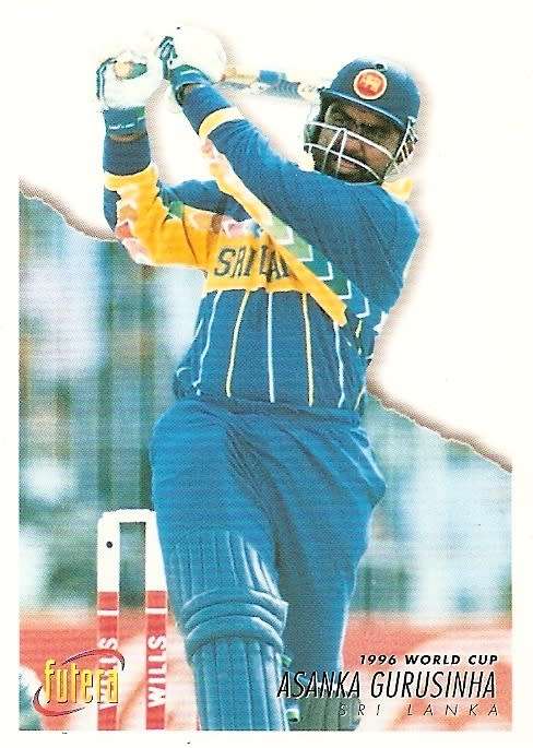 ASANKA GURUSINHA (Sri Lanka) - 1996 FUTERA CRICKET WORLD CUP COLLECTION - BASE TRADING CARD 43
