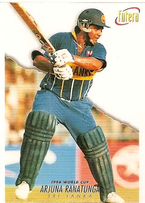 ARJUNA RANATUNGA (Sri Lanka) - 1996 FUTERA CRICKET WORLD CUP COLLECTION - BASE TRADING CARD 14