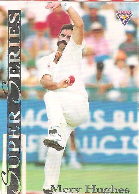 MERV HUGHES - FUTERA 1994 CRICKET `SUPER SERIES`  COLLECTION - FOIL `INSERT` TRADING CARD SS13