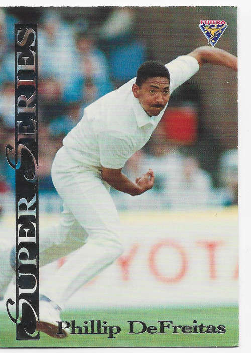 PHILLIP DE FREITAS - FUTERA 1994 CRICKET `SUPER SERIES`COLLECTION - FOIL `INSERT` TRADING CARD SS32