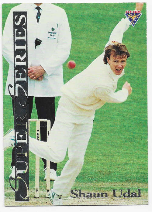 SHAUN UDAL - FUTERA 1994 CRICKET `SUPER SERIES`COLLECTION - FOIL `INSERT` TRADING CARD SS34
