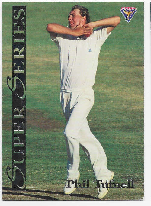 PHIL TUFNELL - FUTERA 1994 CRICKET `SUPER SERIES`COLLECTION - FOIL `INSERT` TRADING CARD SS35