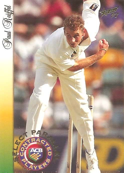 PAUL REIFFEL - SELECT `CRICKET COLLECTION 1997` - `CONTRACTED PLAYER` INSERT CARD P7