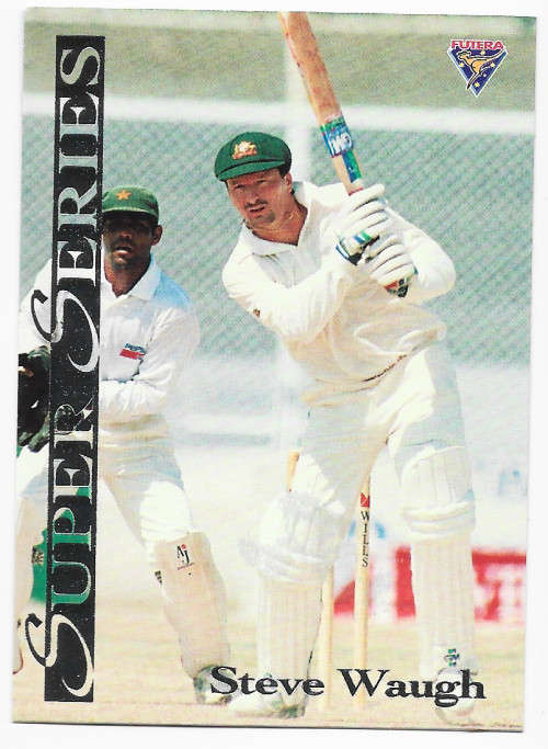 STEVE WAUGH - FUTERA 1994 CRICKET `SUPER SERIES`COLLECTION - FOIL `INSERT` TRADING CARD SS6