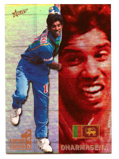 KUMARA DHARMASENA - SELECT `CRICKET COLLECTION` 1998/99 - GOLD PARALLEL FOIL CARD 73