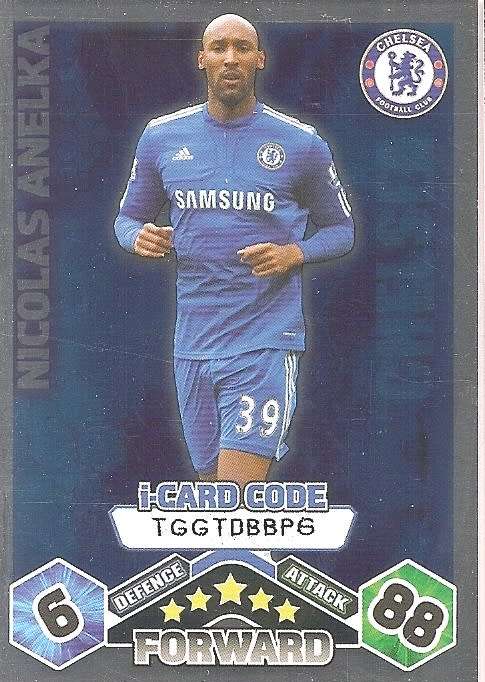 NICOLAS ANELKA (Chelsea) - TOPPS`MATCH ATTAX EXTRA`2009/10 - FOIL `I CARD` TRADING CARD