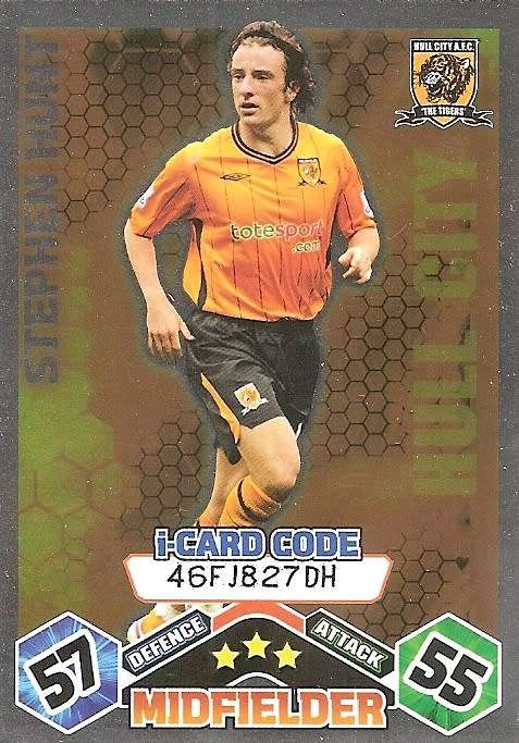 STEPHEN HUNT (Hull) - TOPPS `MATCH ATTAX` 2009/10 - FOIL `I CARD` TRADING CARD
