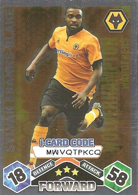 SYLVAN E BLAKE (Wolves) - TOPPS `MATCH ATTAX` 2009/10 - FOIL `I CARD` TRADING CARD