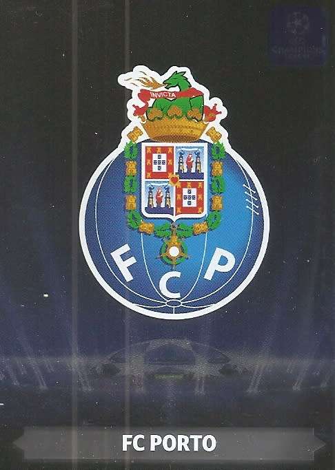 FC PORTO - PANINI `CHAMPIONS LEAGUE` 2013/2014 - FOIL `CLUB BADGE` TRADING CARD