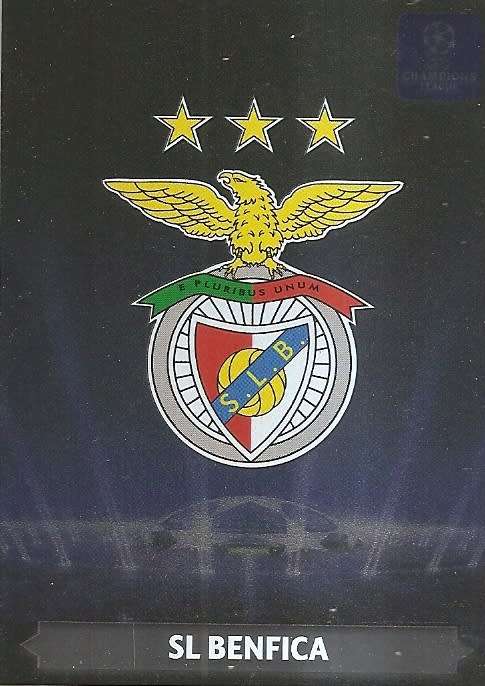 SL BENFICA - PANINI `CHAMPIONS LEAGUE` 2013/2014 - FOIL `CLUB BADGE` TRADING CARD