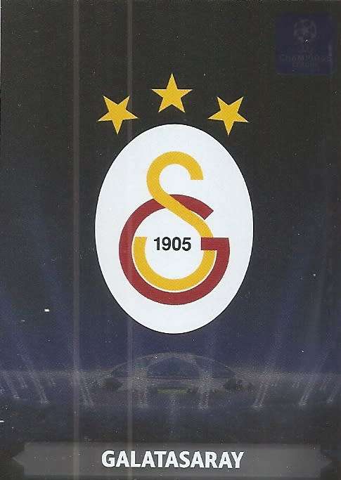 GALATASARAY - PANINI `CHAMPIONS LEAGUE` 2013/2014 - FOIL `CLUB BADGE` TRADING CARD