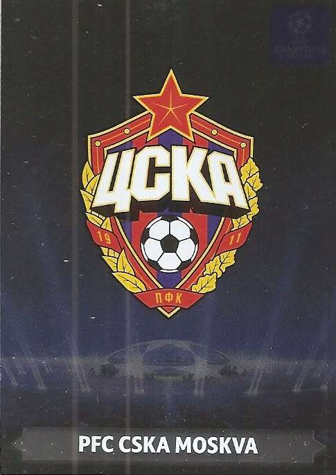 CSKA MOSKVA - PANINI `CHAMPIONS LEAGUE` 2013/2014 - FOIL `CLUB BADGE` TRADING CARD