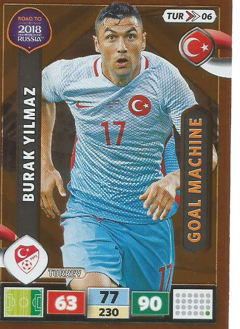 BURAK YILMAZ - PANINI `Road to WORLD CUP 2018` - `GOAL MACHINE`  FOIL TRADING CARD