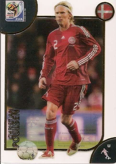 CRISTIAN POULSEN - PANINI PREMIUM `WORLD CUP 2010` - PREMIUM `ULTRA ACETATE` TRADING CARD