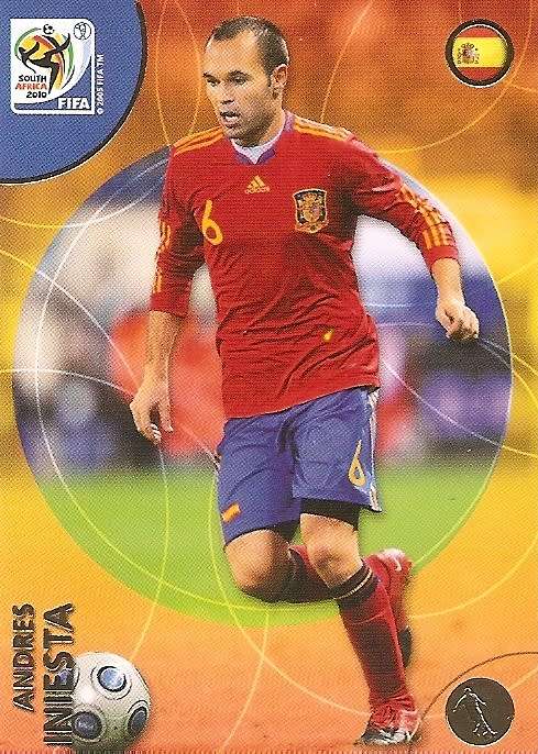 ANDRES INIESTA - PANINI PREMIUM `WORLD CUP 2010` - PREMIUM `BASE` TRADING CARD 94