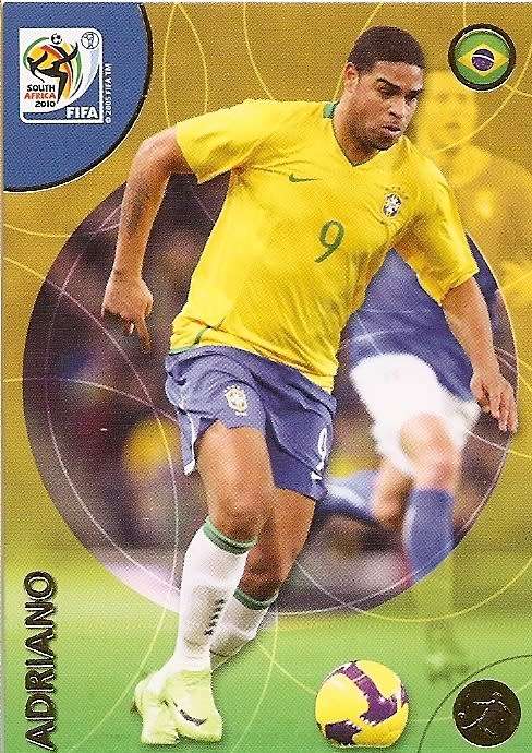 ADRIANO - PANINI PREMIUM `WORLD CUP 2010` - PREMIUM `BASE` TRADING CARD 58