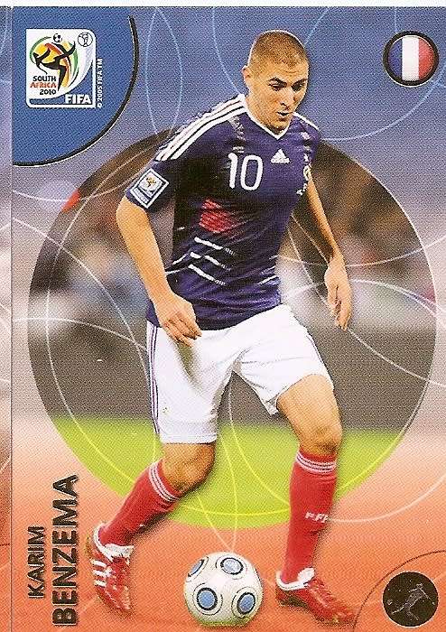 KARIM BENZEMA - PANINI PREMIUM `WORLD CUP 2010` - PREMIUM `BASE` TRADING CARD 110