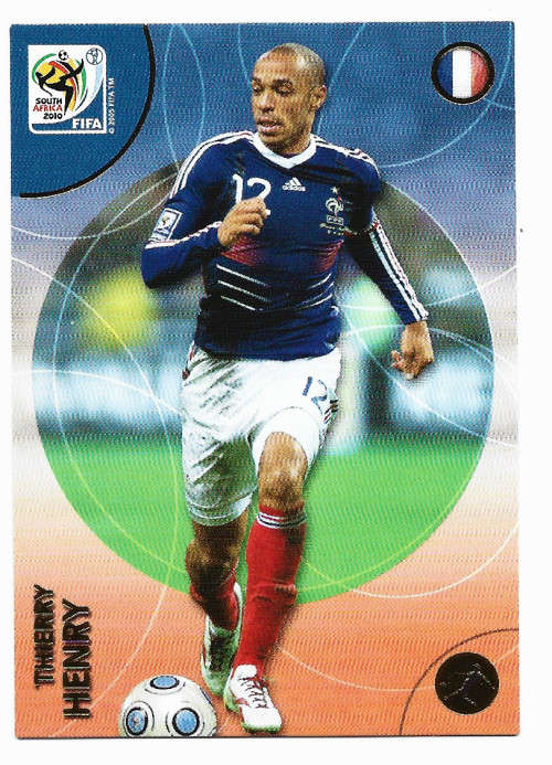 THIERRY HENRY - PANINI PREMIUM `WORLD CUP 2010` - PREMIUM `BASE` TRADING CARD 109