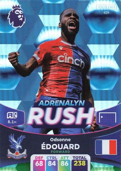 ODSONNE EDOUARD - PANINI English Premier League 2023/24 -FOIL `ADRENALYN RUSH` TRADING CARD 429