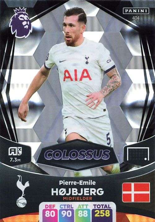 PIERRE E. HOJBERG - PANINI English Premier League 2023/24 -FOIL `COLOSSUS` TRADING CARD 404