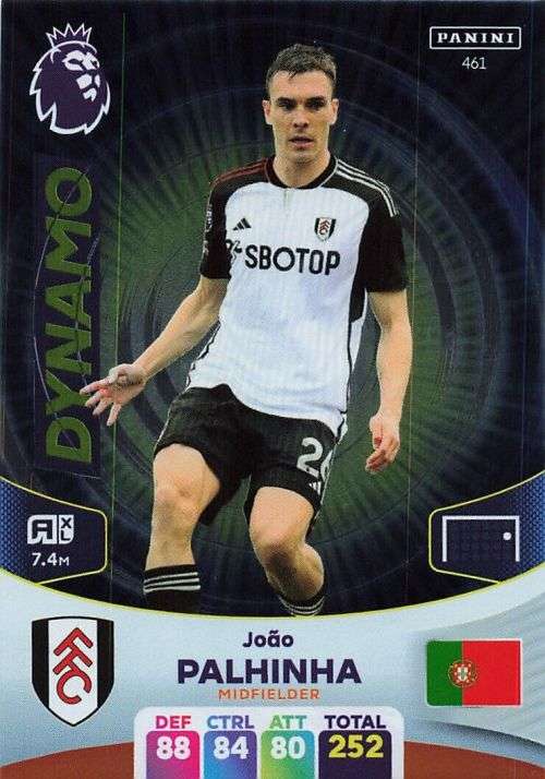 JOAO PALHINHA - PANINI English Premier League 2023/24 -FOIL `DYNAMO` TRADING CARD 461
