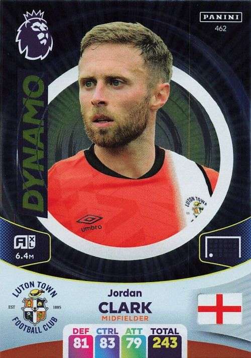 JORDAN CLARK - PANINI English Premier League 2023/24 -FOIL `DYNAMO` TRADING CARD 462