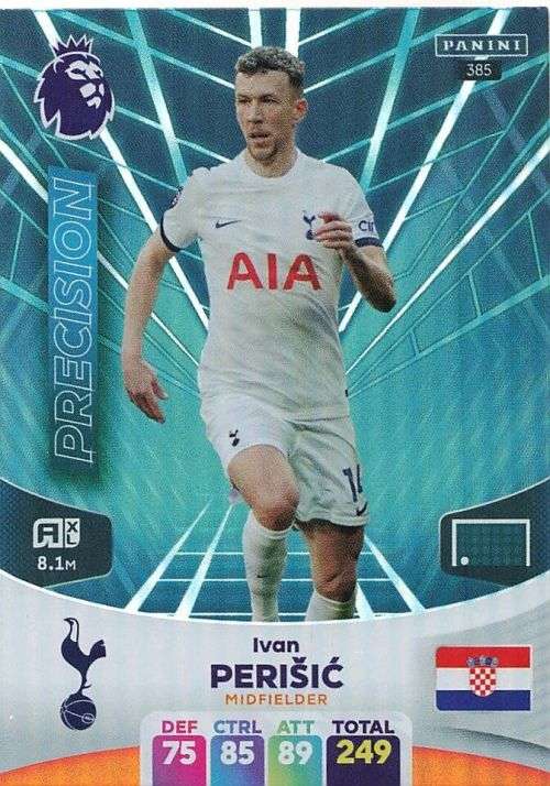 IVAN PERISIC - PANINI English Premier League 2023/24 -FOIL `PRECISION` TRADING CARD 385