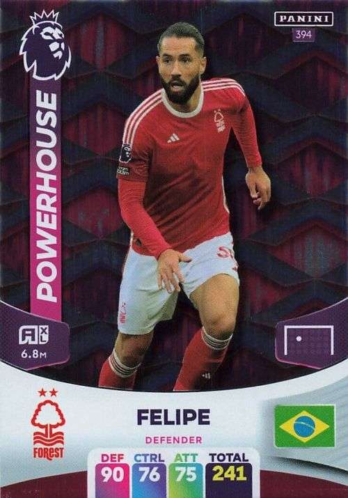 FELIPE - PANINI English Premier League 2023/24 -FOIL `POWERHOUSE` TRADING CARD 394