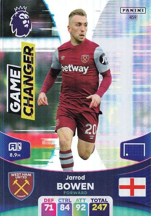 JARRED BOWEN - PANINI English Premier League 2023/24 -FOIL `GAME CHANGER` TRADING CARD 459