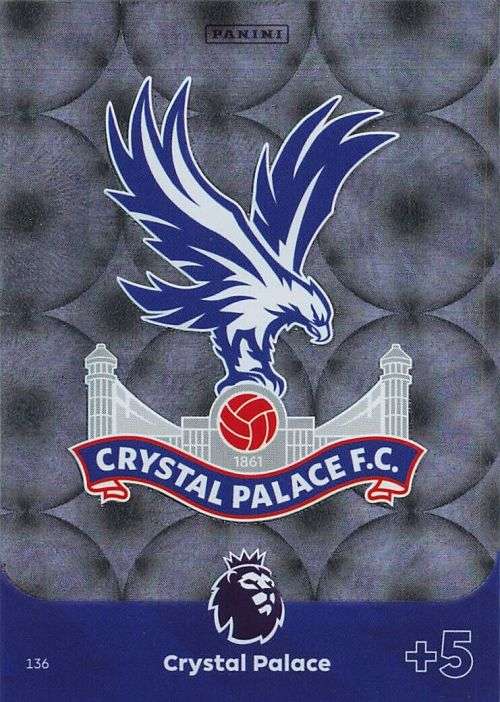 CRYSTAL PALACE FC - PANINI English Premier League 2023/24 -FOIL `CLUB BADGE` TRADING CARD 136