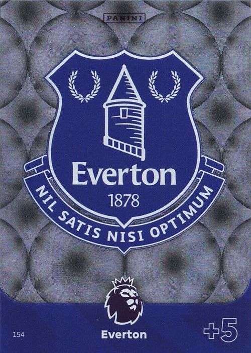 EVERTON FC - PANINI English Premier League 2023/24 -FOIL `CLUB BADGE` TRADING CARD 154