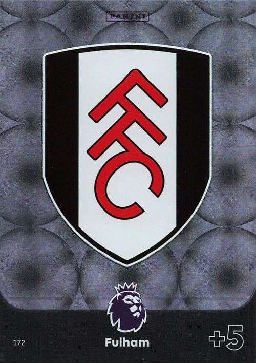 FULHAM FC - PANINI English Premier League 2023/24 -FOIL `CLUB BADGE` TRADING CARD 172
