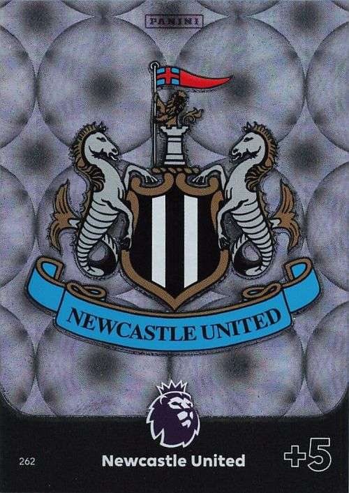 NEWCASTLE UNITED - PANINI English Premier League 2023/24 -FOIL `CLUB BADGE` TRADING CARD 262