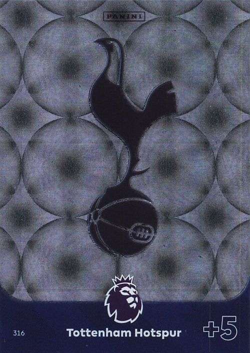 TOTTENHAM HOTSPURS - PANINI English Premier League 2023/24 -FOIL `CLUB BADGE` TRADING CARD 316