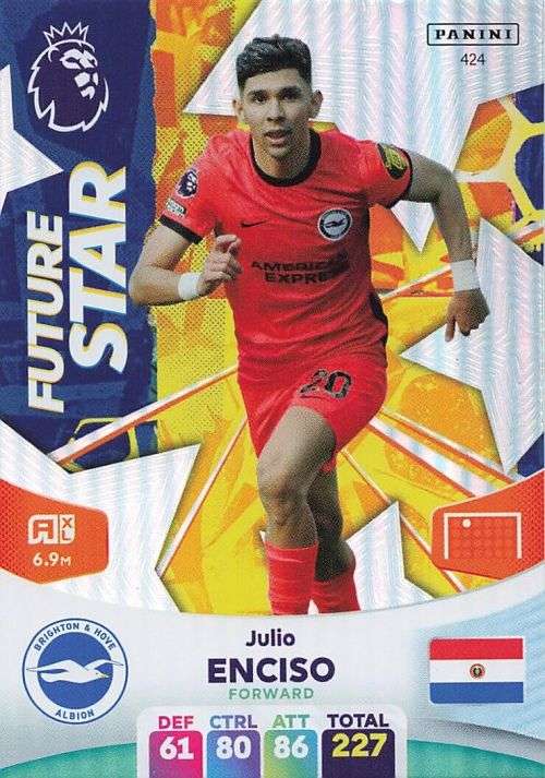 JULIO ENCISO - PANINI English Premier League 2023/24 -FOIL `FUTURE STAR` TRADING CARD 424