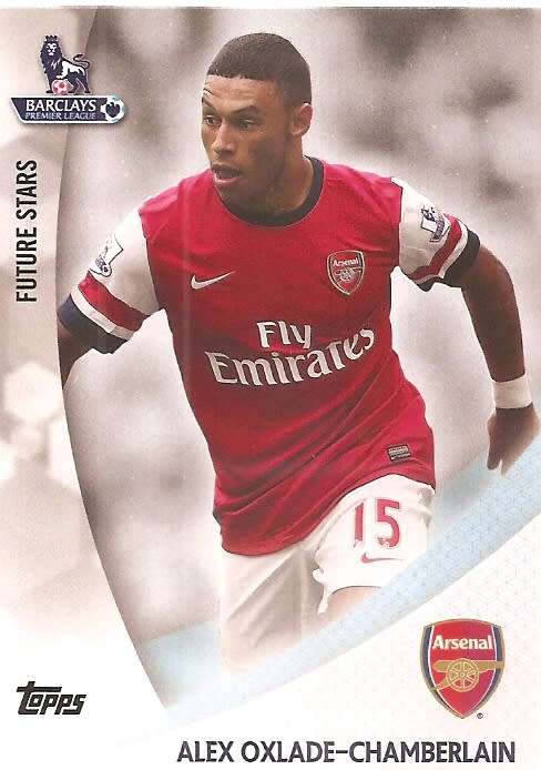 ALEX O. CHAMBERLAIN (Arsenal) - TOPP AUTHENTICS 2013 - ROOKIE `FUTURE STAR` TRADING CARD FSAO
