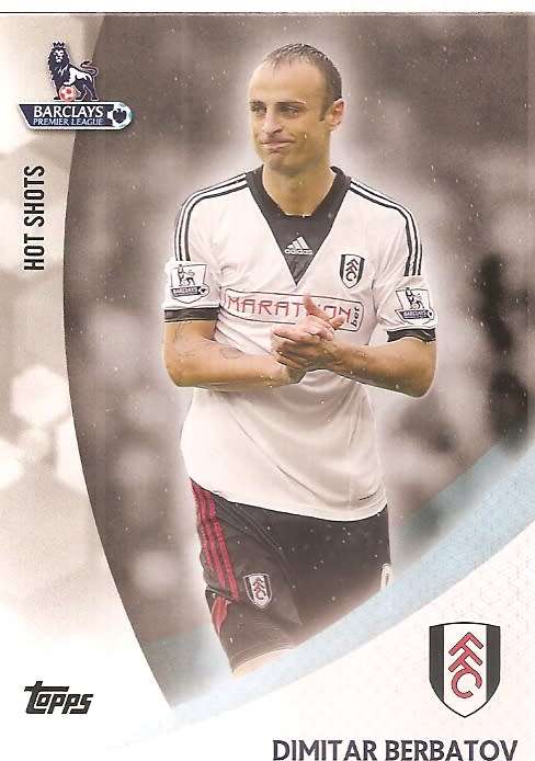 DIMITAR BERBATOV (Fulham) - TOPP AUTHENTICS 2013 - `HOTSHOT` TRADING CARD HSDB