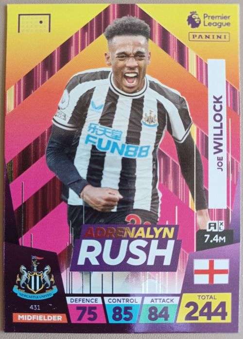 NEWCASTLE UNITED - PANINI English Premier League 2022/23 - COMPLETE TEAM SET of 23 TRADING CARDS