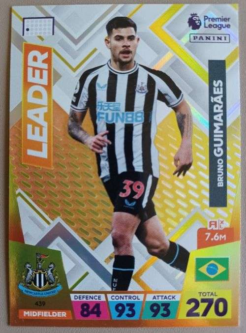 NEWCASTLE UNITED - PANINI English Premier League 2022/23 - COMPLETE TEAM SET of 23 TRADING CARDS