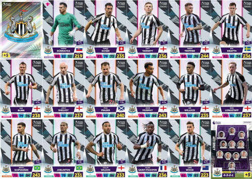 NEWCASTLE UNITED - PANINI English Premier League 2022/23 - COMPLETE TEAM SET of 23 TRADING CARDS