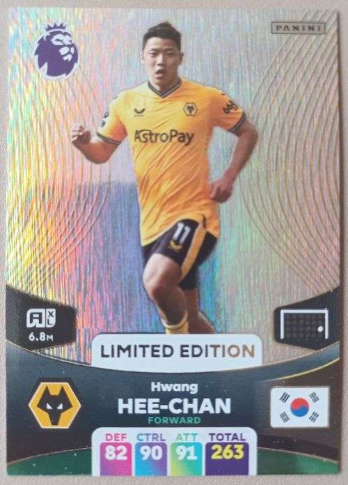 HWANG HEE CHAN - PANINI English Premier League 2023/24 -  `LIMITED EDITION` TRADING CARD