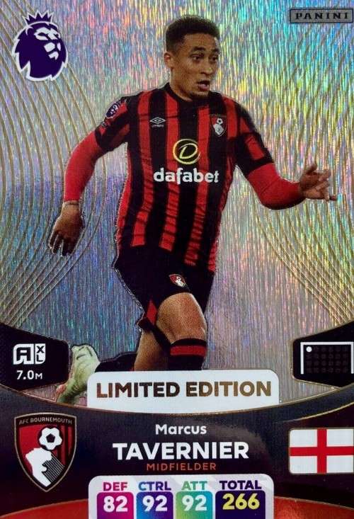MARCUS TAVERNIER - PANINI English Premier League 2023/24 -  `LIMITED EDITION` TRADING CARD