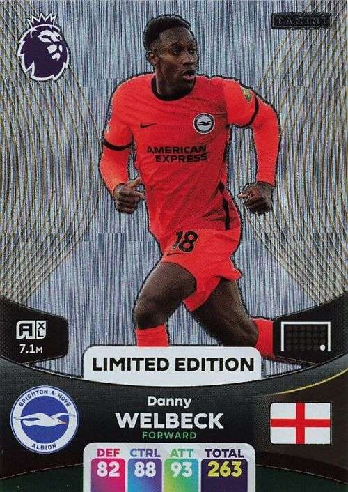 DANNY WELBECK - PANINI English Premier League 2023/24 -  `LIMITED EDITION` TRADING CARD