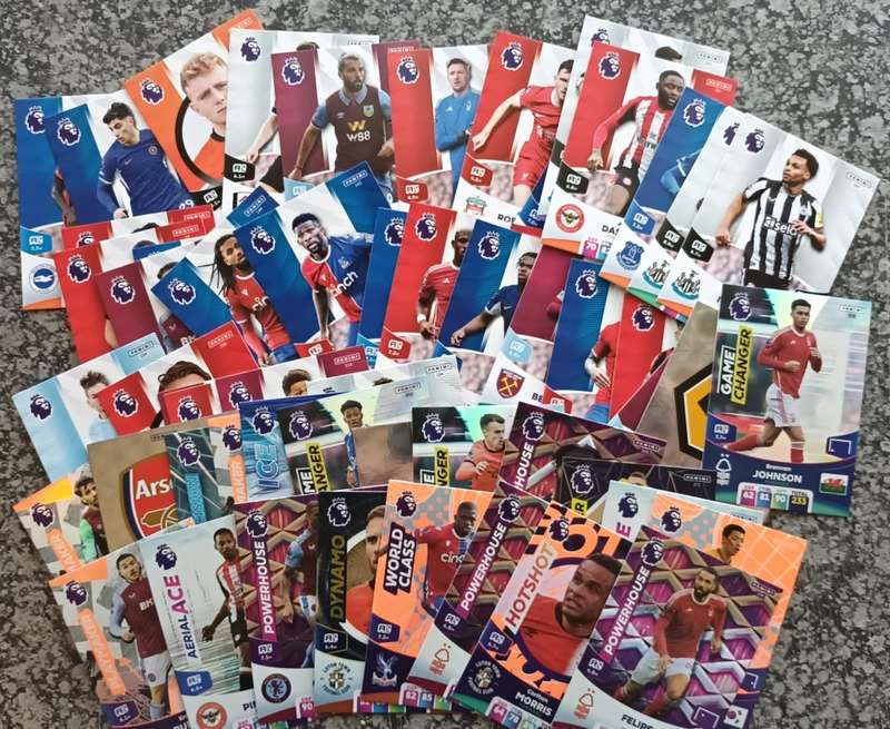 PANINI `English Premier League 2023/24` Collection - JOB LOT of 50 `FOIL and BASE` TRADING CARDS C