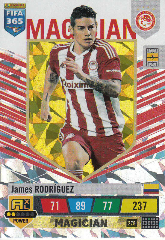 JAMES RODRIGUES - PANINI `FIFA 365 COLLECTION` 2023 - `MAGICIAN` FOIL TRADING CARD 278