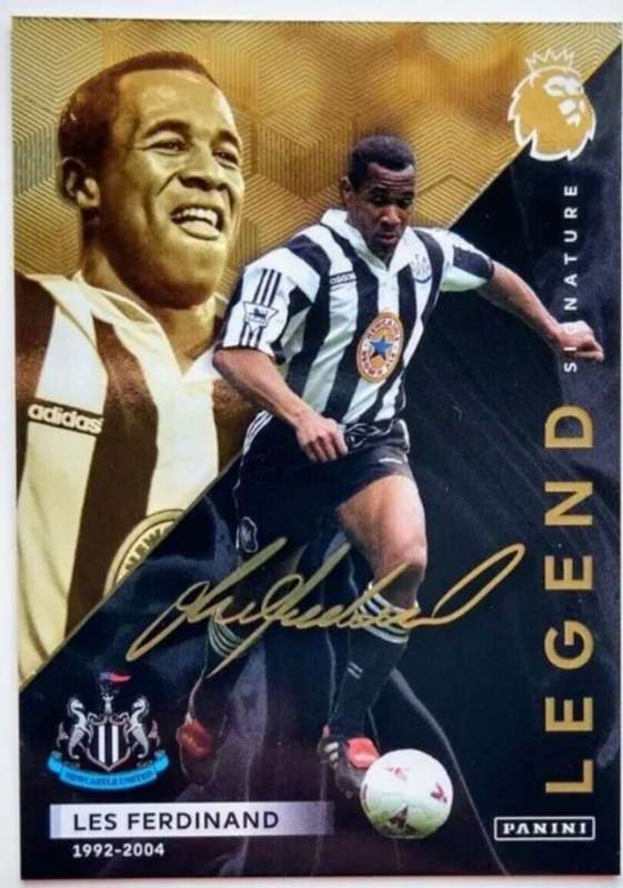 LES FERDINAND - PANINI English P/ League 2023/24 - RARE `SIGNATURE LEGEND LIMITED EDITION` CARD