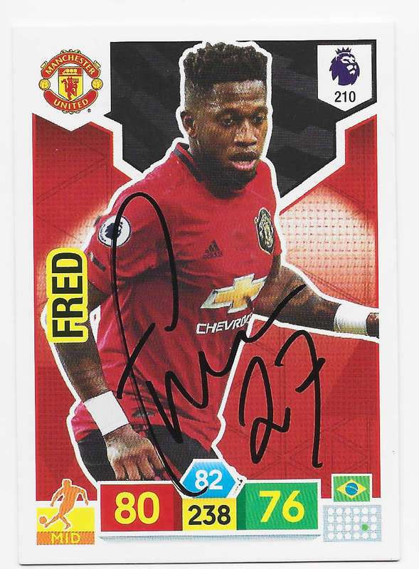 FRED (Man. United) - PANINI `E. Premier League` 2020 COLLECTION - Personally Signed Trading Card
